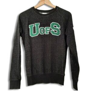 UofS University of Saskatchewan HOT LINE Crewneck Sweatshirt Gray & Green Sz XS